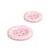 Lot de 3 boutons rond plastique recyclé 4 trous rose layette