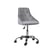 Chaise à Roulettes en Velours Gris sur Pied Chromé Réglable Dossier Capitonné Tendance et Design Rétro Glamour pour Coin Bureau Beliani