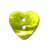Lot de 3 boutons Nacre en forme de Coeur couleur Vert Anis