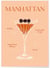 Affiche Cocktail Manhattan 2 | A3 : 29,7x42cm