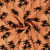 Tissu Short de bain déperlant recyclé Palmiers sur fond Corail