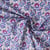 Coupon Tissu Coton imprimé Arty Mirelda fleurs vintage Bleu lavande sur fond Blanc - Par coupon de 3 mètres