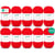 10 Pelotes de laine - Rouge signal - 12 - 100% acrylique - 3,5/4,5 mm - Gründl - Lisa Premium