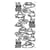 1 planche de stickers autocollants peel off doré GRENOUILLE 5413