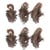 Plumes, brun, 5 - 10cm, 6 pces