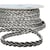 Bobine 15m Galon tressé Noir/argent 12mm