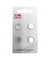 Carte de 4 boutons Rond en polyester à queue 12mm - Prym Blanc
