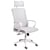Chaise de Bureau Gris Clair en Maille Base Pivotante Appui-tête Réglable en Hauteur Siège Bureau à Domicile