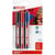3 marqueurs - Bleu, noir, rouge - Indélébile - Permanent - Pointe biseautée 1-5mm - Edding 330
