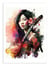 Affiche 30 x 40 cm - Watercolor Musician woman - Chromatic fusion studio