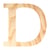Lettre D - 19 cm - bois - Artemio