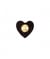 Carte de 2 boutons Coeur simili corne 20mm - Prym Marron