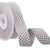 Bobine 15m Ruban pois polyester Gris et blanc