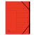 Trieur agrafé avec élastiques intérieur noir 7 compartiments - A4 - Rouge - x 10 - Exacompta