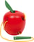 Pomme en bois à enfiler - Small Foot company
