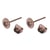Boucles d'oreille av. platine, 6mm ø, or rose, 4 pces