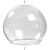 Pot en verre - sphérique, d 8 cm, diamètre intérieur 5 cm, transparent, 4 pièces/ 1 Pq.