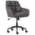 Chaise de Bureau Gris en Tissu Polyester Structure Métallique Pivotante Réglable