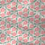 Tissu Double gaze Coton Storia fleuris sur fond Rose pâle