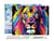 Peinture par Numéro Figured'Art avec Cadre - Lion Pop Art - Kit de Loisir Créatif DIY Numéro d'Art Complet - 40x50cm toile tendue sur châssis