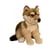Peluche - Peluche Loup allongé marron - 30 cm
