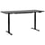 Bureau Électrique Réglable Plateau et Structure Acier Noir 180 x 80 cm Hauteur Ajustable Assis-Debout Pieds Ronds Design Moderne