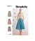 Patron Simplicity 9377 - Jupes évasées pour femme en deux longueurs du 34 au 52 FR taille n°FR 34-42