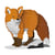 Renard qui regarde à gauche Taille standard | JEKCA | 14 ans et +
