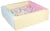 Piscine à balles carrée avec 300 balles – rose, bleu, jaune p/rose, bleu, jaune (pastel) - Velinda