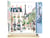 Peinture par Numéro Figured'Art - Aquarelle Rue de Paris - Kit de Loisir Créatif DIY Numéro d'Art Complet - 40x50cm toile roulée + châssis en bois à monter