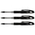 Lot de 3 Feutres plume Pentel Tradio - Encre noire - Pointe plastique - Corps vernis noir