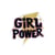 Ecusson  message girl power 4cm x 4,6cm