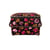 Boîte à couture 26x26x19cm bulles fuchsia fonds noir