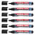 Lot de 6 marqueurs pour tableau blanc - EDDING - Noir - Pointe 1,5-3 mm - Rechargeable