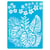 Pochoir plastique souple réutilisable 18,5 x 14,5 cm Fabrika Decoru FLEUR FEUILLAGE TROPIQUE 394