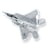 Aviation: F22 Raptor - Maquette 3D en métal avec 1 feuille