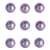 Demi-perles en plastique, autocollants, 3 mm, 120 pces, lilas