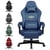 Chaise gaming GTPLAYER - Tissu - Coussin à ressorts - Bleu - 50 x 66 x 133 cm