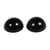 Yeux d'animaux,demi - perles, 6mm ø, noir, à coller, 20 pces