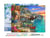 Peinture par Numéro Figured'Art avec Cadre - Port fleuri - Kit de Loisir Créatif DIY Numéro d'Art Complet - 40x50cm toile tendue sur châssis