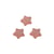Lot de 3 boutons 2 trous étoile rose laurier 13mm