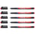 Lot de 5 marqueurs permanents - EDDING - Pointe fine 0,6 mm - Rouge