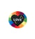 Ecusson thermocollant coeur love love 6,3cm x 4cm