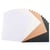 Papier cartonné gaufré Florence - 20 feuilles - Blanc, blanc cassé, kraft, noir - A4 - 216 g/m²