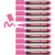 Lot de 10 marqueurs permanents - EDDING - Pointe biseau 1-5 mm - Rose - 330