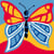 LUC - Kit canevas Soudan 25x25cm papillon