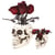 Automate Vase crâne avec roses - animé et sonore - 30cm