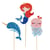 Cake Toppers Sirène Corail - Recyclable