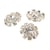 Lot de 3 boutons strass blanc 18mm