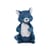 Peluche Ptipotos - Raton Laveur Bleu - Les Déglingos